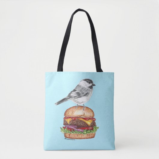 Tahoe Black Capped Chickadee Cheeseburger Bird Dk Tasche (Vorderseite)
