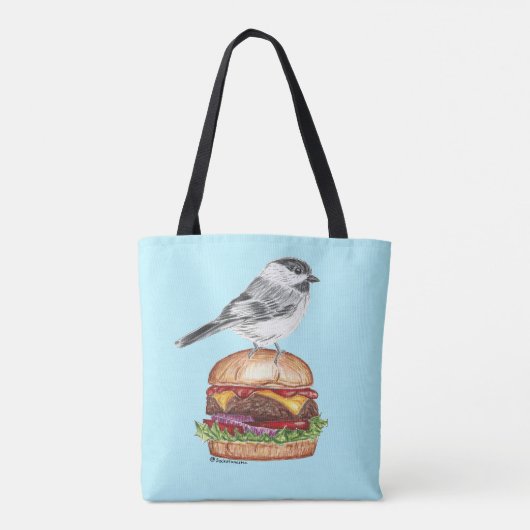 Tahoe Black Capped Chickadee Cheeseburger Bird Dk Tasche (Rückseite)
