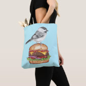 Tahoe Black Capped Chickadee Cheeseburger Bird Dk Tasche (Von Nahem)
