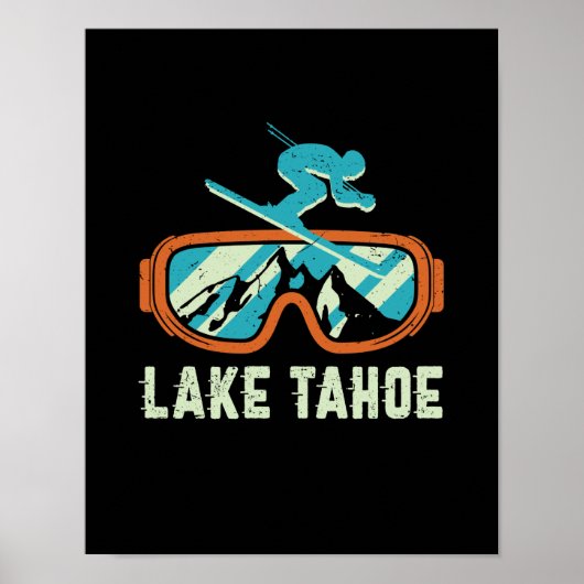 Tahoe California Skifahren Snowboarden Poster (Vorne)