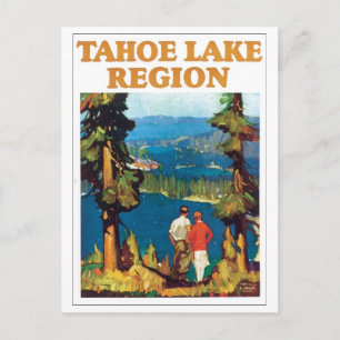Tahoe Lake Region Travel Poster Postkarte
