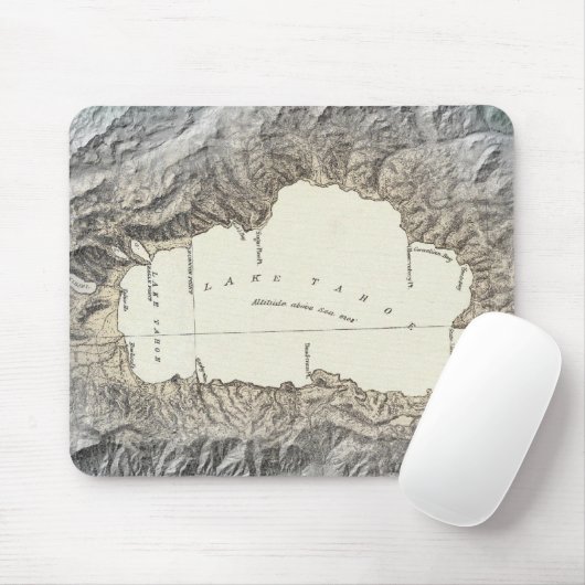 Tahoe-Landkarte Mousepad (Mit Mouse)
