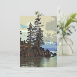Tahoe Sand Harbour Flat Greeting Card Karte