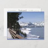 Tahoe-See in Snow | Blue Beach Song™ Postcard Postkarte (Vorne/Hinten)
