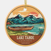 Tahoe-See-Schiffsseemblem Keramik Ornament (Vorne)