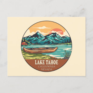Tahoe-See-Schiffsseemblem Postkarte