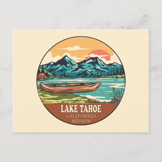 Tahoe-See-Schiffsseemblem Postkarte (Vorderseite)
