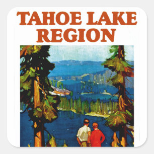 Tahoe-Seeregion Quadratischer Aufkleber