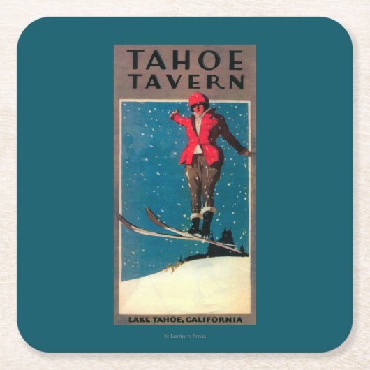 Tahoe Tavernepromo-Plakat Rechteckiger Pappuntersetzer (Vorderseite)