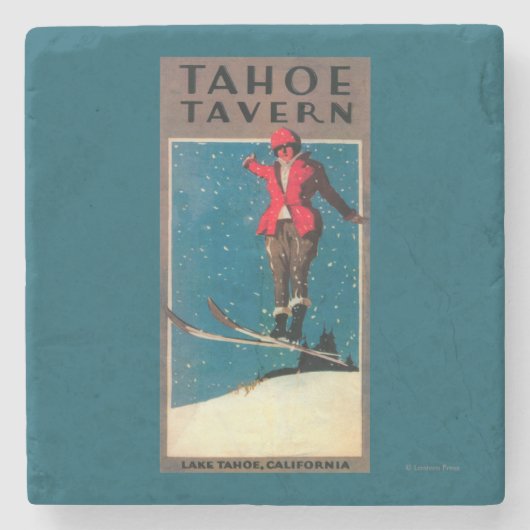Tahoe Tavernepromo-Plakat Steinuntersetzer (Vorderseite)