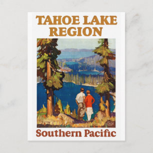 Tahoe USA Vintage Reiseposter Restauriert Postkarte
