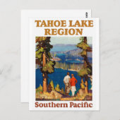 Tahoe USA Vintage Travel Poster wiederhergestellt Postkarte (Vorne/Hinten)