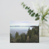 Tahosee mit Kiefern Postkarte (Stehend Vorderseite)