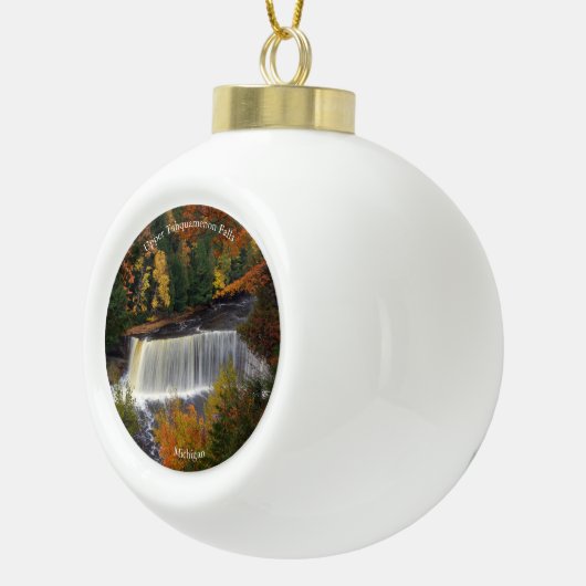 Tahquamenon Falls ball oder Schneeflocke Keramik Kugel-Ornament (Rechts)