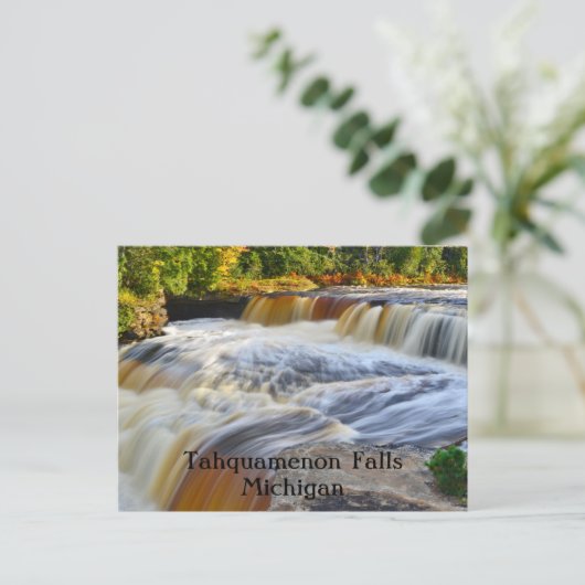 Tahquamenon Falls Michigan Postkarte (Stehend Vorderseite)