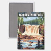 Tahquamenon Falls Michigan Travel Magnet (Vorderseite/Rückseite)