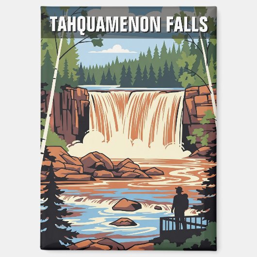 Tahquamenon Falls Michigan Travel Magnet (Vorderseite)