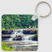 Tahquamenon Falls Staat Park Lower Falls, Michigan Schlüsselanhänger (Rückseite)