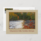 TAHQUAMENON FÄLLT IM AUTUMN / MICHIGANS U.P. POSTKARTE (Vorne/Hinten)