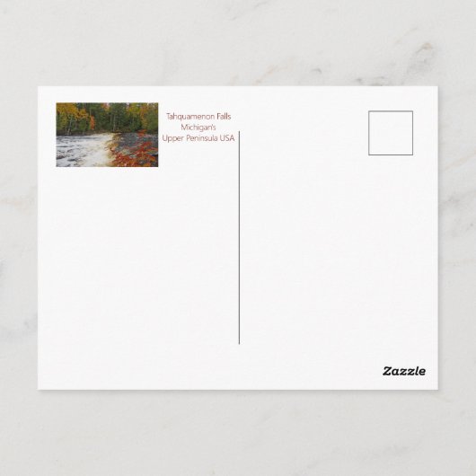 TAHQUAMENON FÄLLT IM AUTUMN / MICHIGANS U.P. POSTKARTE (Rückseite)