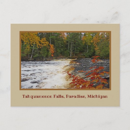 TAHQUAMENON FÄLLT IM AUTUMN / MICHIGANS U.P. POSTKARTE (Vorderseite)