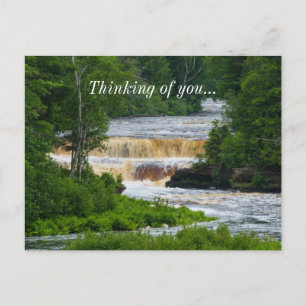 Tahquamenon Lower Falls Denken Sie an Sie Postcard Postkarte