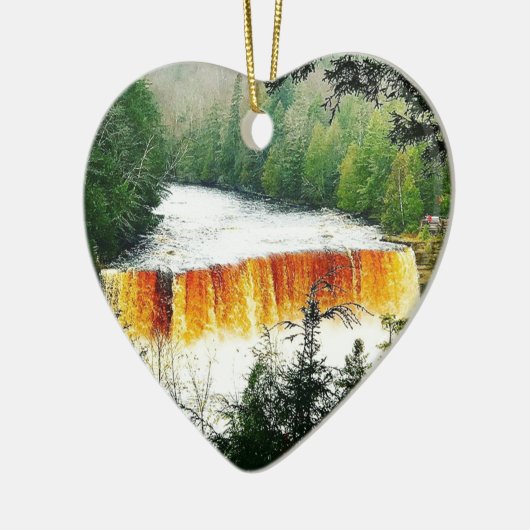 Tahquamenon Oberleder fällt obere Halbinsel Keramikornament (Links)