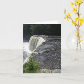 Tahquamenon Upper Falls Notecard Karte (Gelbe Blume)