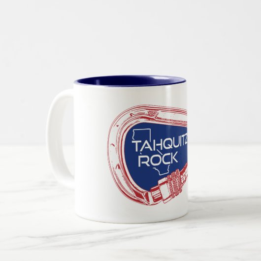 Tahquitz Rock California Klettergarten Zweifarbige Tasse (Vorderseite Links)