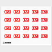 Tai Briefmarke Runder Aufkleber (Blatt)