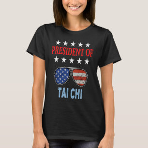 Tai Chi Accessories USA Flag Tai Chi Sprichwort T-Shirt