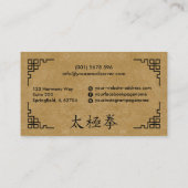 Tai Chi Bagua Karte schwarz und gold (Rückseite)