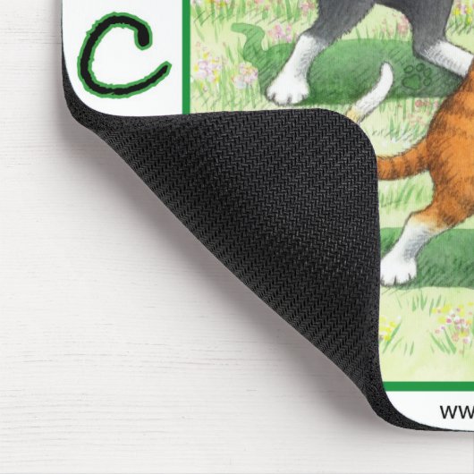 Tai Chi Cats Mouse Pad Mousepad (Ecke)
