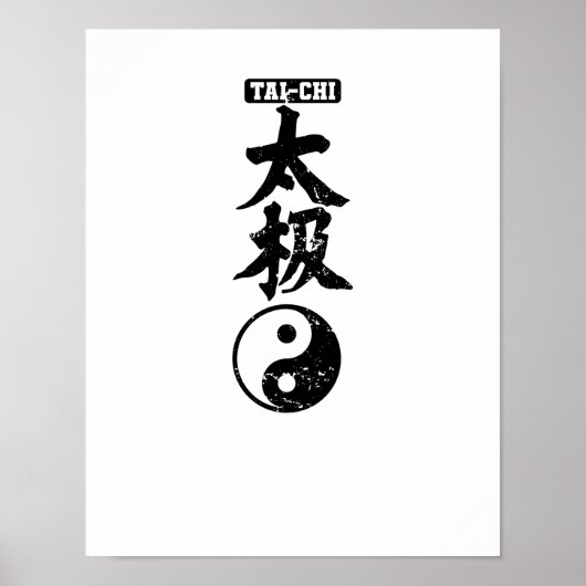 Tai-Chi Chinftzeichen Yin Yang Poster (Vorne)
