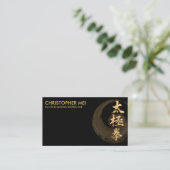 Tai Chi Chuan - Goldener Pinselstrich Visitenkarte (Stehend Vorderseite)