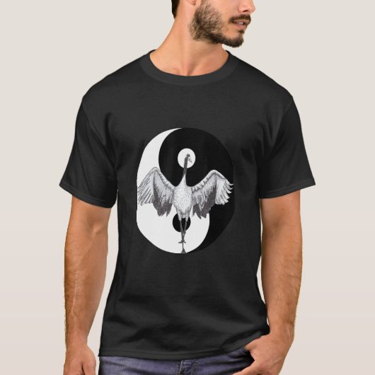 Tai Chi Crane Pose Sketch T-Shirt (Vorderseite)