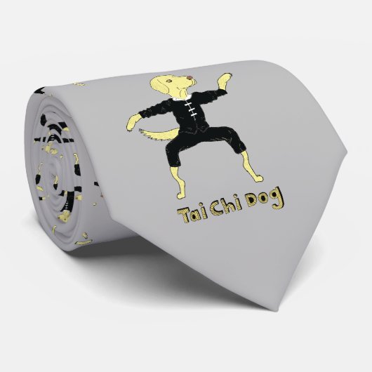 Tai Chi Dog Krawatte Marshal arts qi gong (Gerollt)