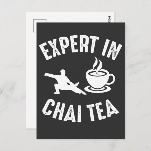 Tai Chi Experte in Chai Tea Martial Arts Barista Postkarte (Vorne/Hinten)