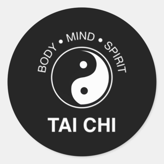 Tai Chi for Mind Body Wellness Yin Yang Runder Aufkleber (Vorderseite)