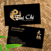 Tai Chi Golden Yin Yang Visitenkarte