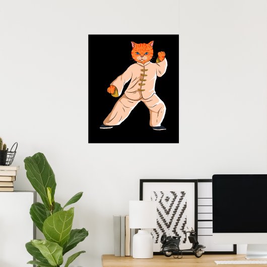 Tai Chi Instructor Tai Chi Cat Poster (Heimbüro)