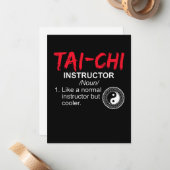 Tai Chi Instructor Tai Chi Fighter Mitteilungskarte (Vorderseite/Rückseite Beispiel)