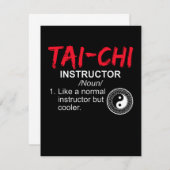 Tai Chi Instructor Tai Chi Fighter Mitteilungskarte (Vorne/Hinten)