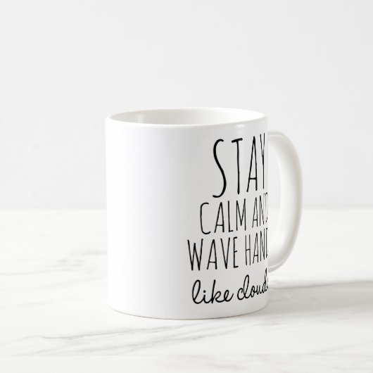 Tai Chi Kaffee Tasse, Wave Hands wie Wolken Kaffeetasse (VorderseiteRechts)