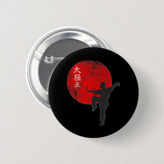 Tai chi Kampfkunst spirituell Button (Vorne & Hinten)