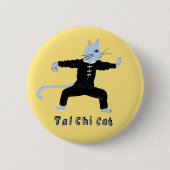 Tai chi Katzenmarschall Geschenk Button (Vorderseite)