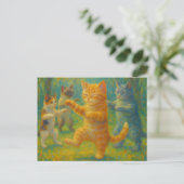 Tai Chi Kitties Postkarte (Stehend Vorderseite)