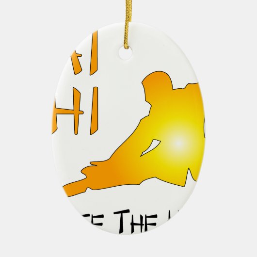 Tai-Chi - kultivieren Sie die Harmonie Keramikornament (Vorne)