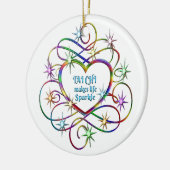 Tai Chi macht Leben sparkle Keramik Ornament (Links)