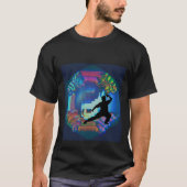 Tai Chi mit Abstraktem Yin Yang Design T-Shirt (Vorderseite)